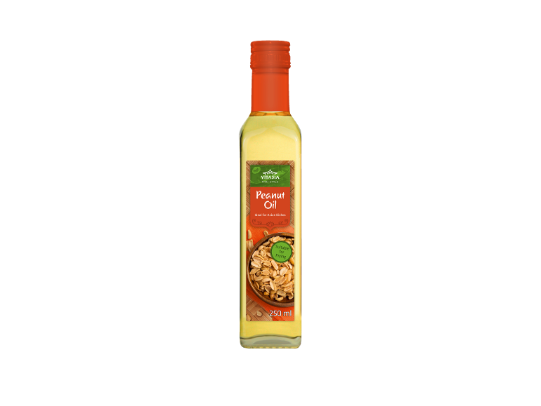 Jordnötsolja, 250 ml, perfekt för asiatiska rätter och stekning.