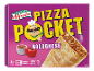Bolognese pizzabox med tecknad kock och fylld produkt.