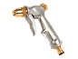 Metallisk sprutpistol för bevattning med mässingsmunstycke och koppling.