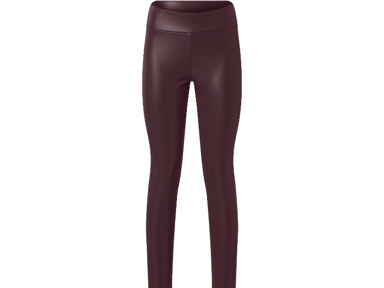 Esmara leggings i fuskläder, i en vinröd färg.