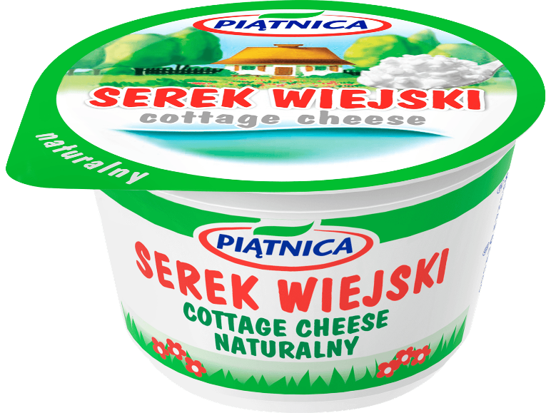 Naturlig keso i en plastbägare