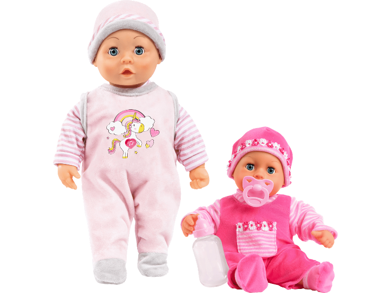 BAYER DESIGN Piccolina-docka i rosa kläder med tillbehör.