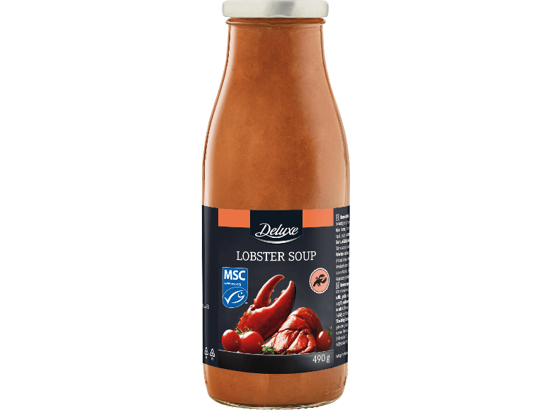 Deluxe hummersoppa i glasflaska, 490 g.