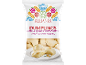 Förpackning med dumplings med kvarg och potatisfyllning, med en traditionell blomdesign.