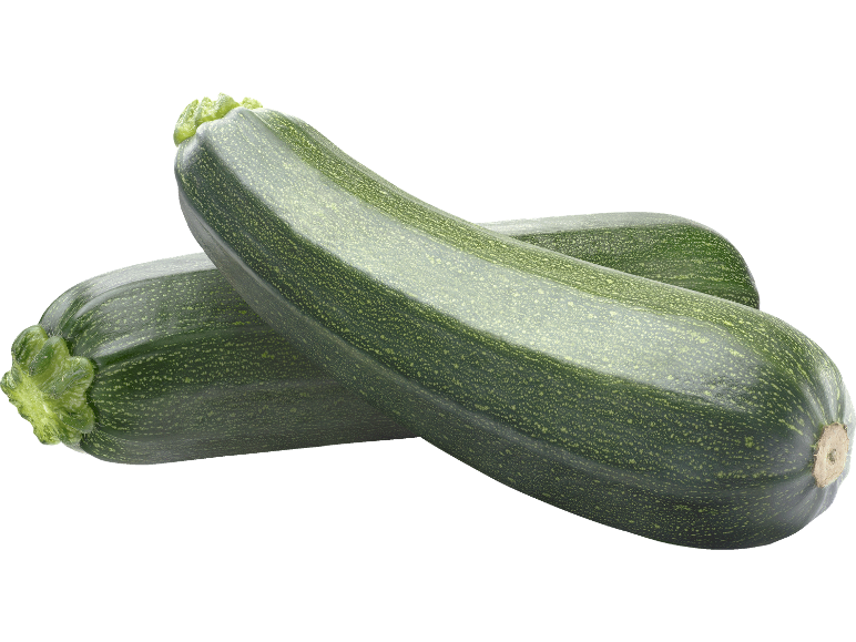 Två färska gröna zucchini på svart bakgrund