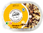 Banana split-glass med chokladsås i plastbytta
