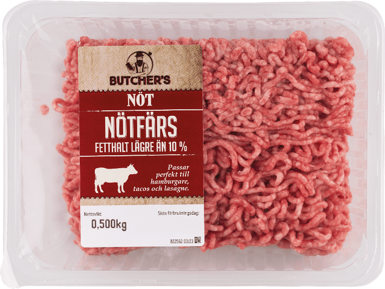 Butcher's nötfärs, 500 g