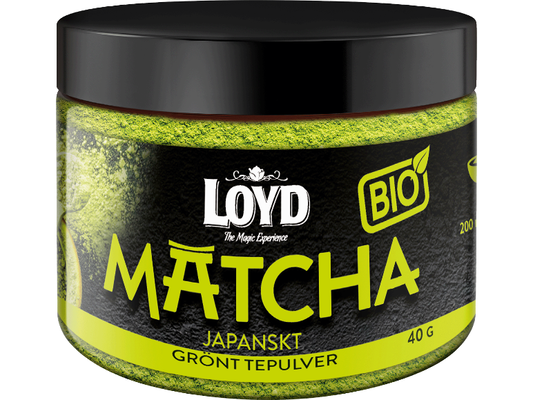 Japanskt ekologiskt grönt matcha-tepulver, 40 g.