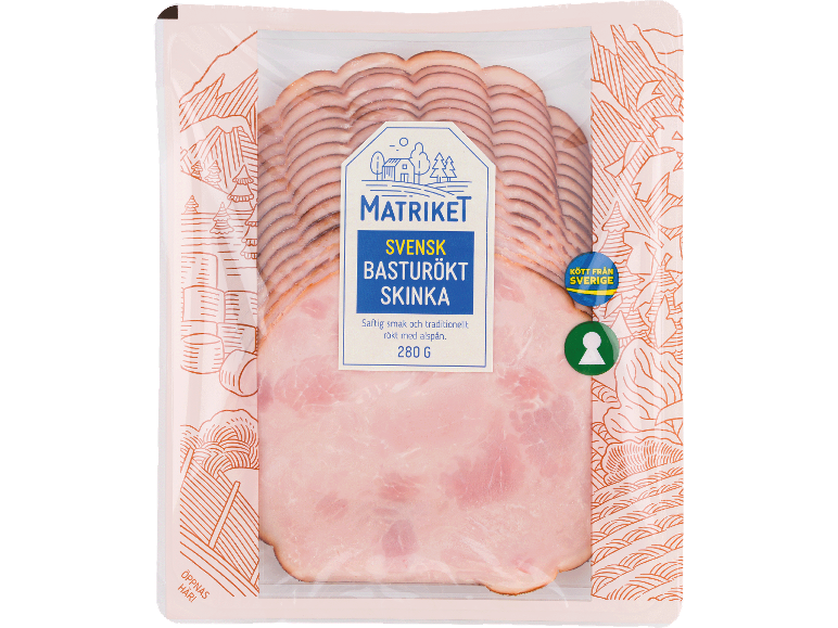 Basturrökt skinka