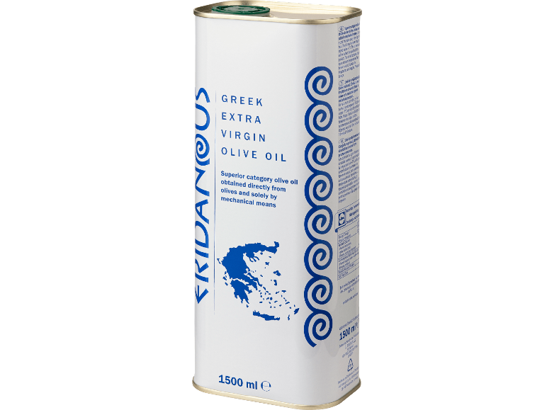 Vit burk med grekisk extra jungfruolivolja, 1500 ml.