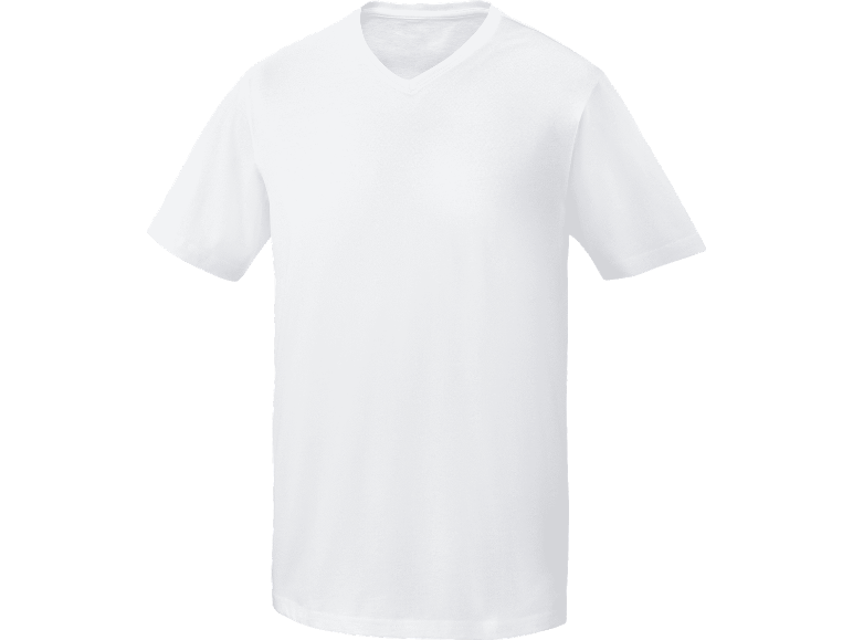 Vit Parkside t-shirt för herrar med V-ringning.