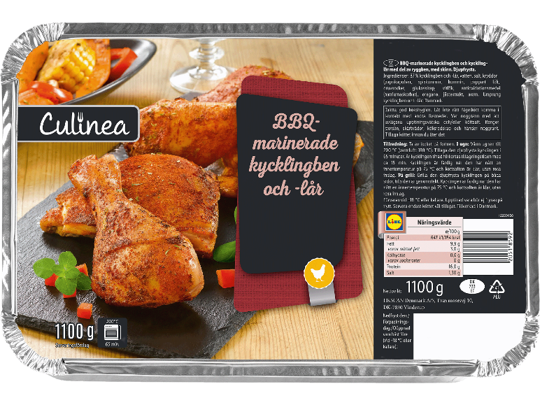BBQ-marinerade kycklingben & lår