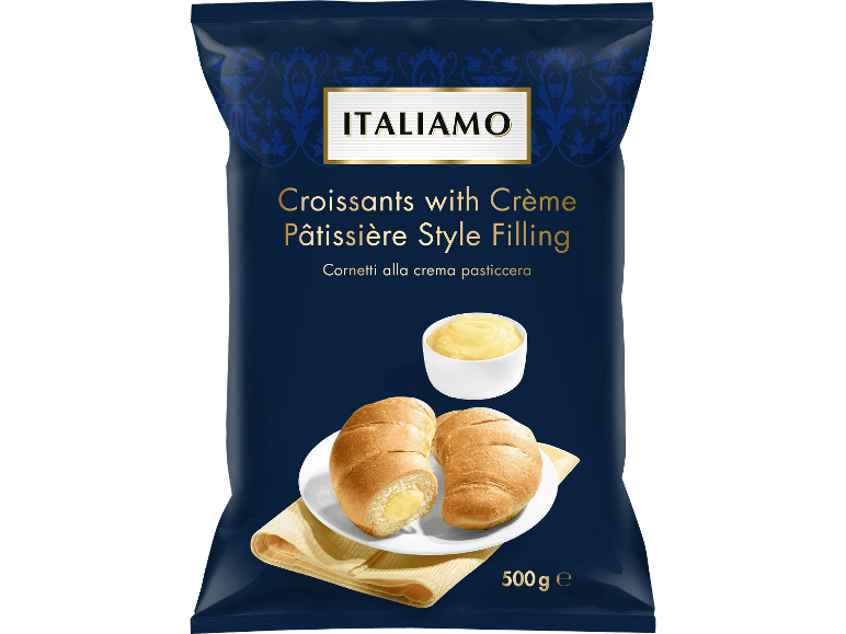 ITALIAMO Croissanter med vaniljkrämsfyllning, 500g