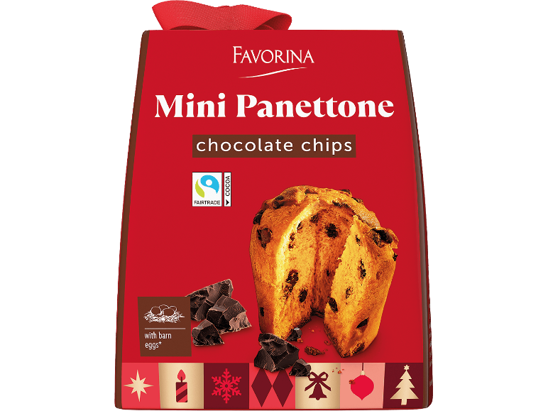 Favorina Mini Panettone med chokladbitar, 100g