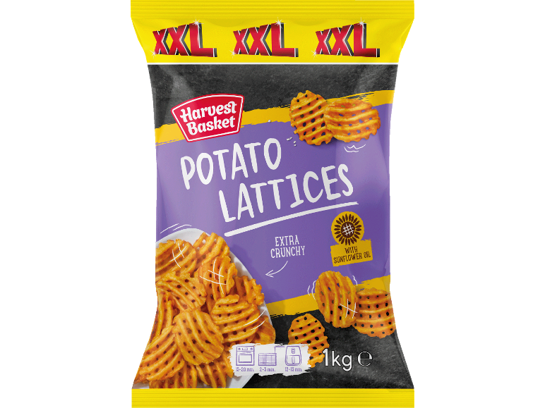 1 kg påse extra krispiga potatisgaller, tillagade med solrosolja.