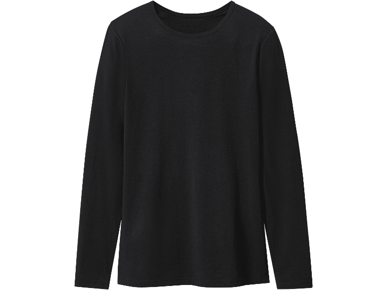 Svart merino termoundertröja för damer med lång ärm från ESMARA.