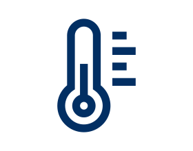 Termometerikon som indikerar en medeltemperatur.