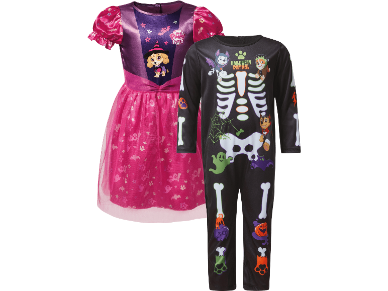 Halloween-maskeraddräkter för barn med häx- och skelettmotiv