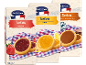 Tre lådor franska tårtor: jordgubb, citron och saltad karamell & choklad.