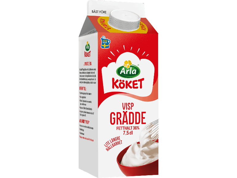 Kartong med vispgrädde 36% fetthalt, 7,5 dl
