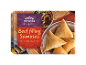 Samosas med nötfyllning, indisk stil, med texturerat sojaprotein, 240g.