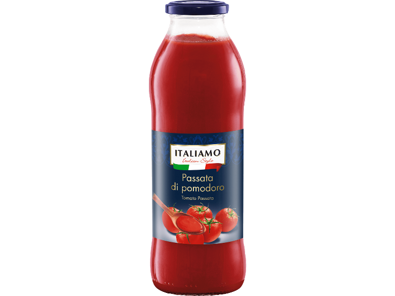 ITALIAMO Passerade tomater i en glasflaska