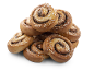 Hög med kanelbullar med pärlsocker