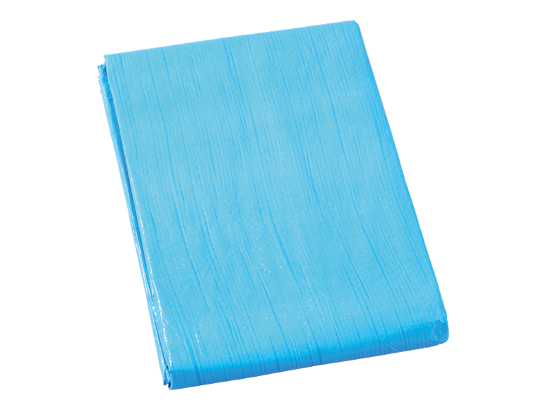 Vikt blå presenning