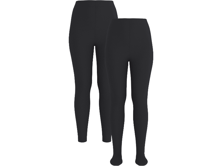 Esmara leggings för damer, 2-pack, mörkgrå