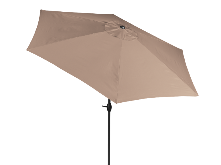 Beige rektangulärt uteplatsparasoll