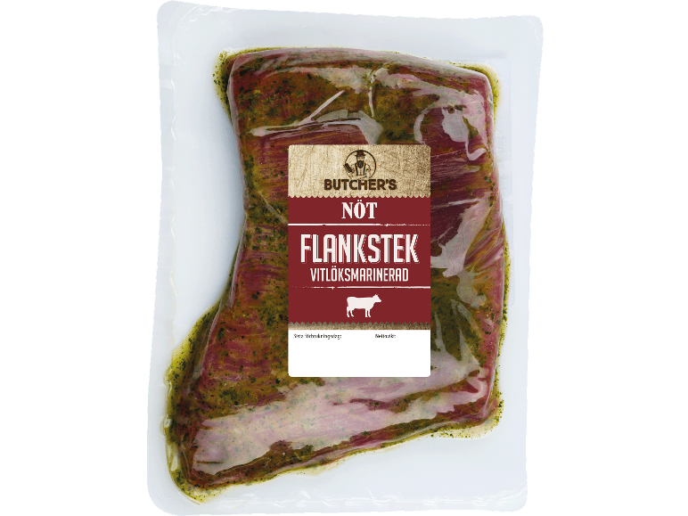 Flankstek i vitlöksmarinad