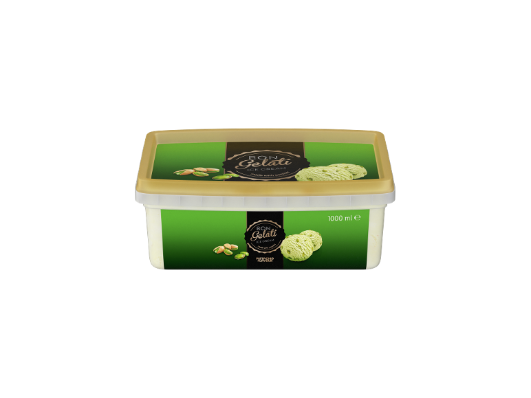 Pistaschglass i en 1000 ml förpackning.