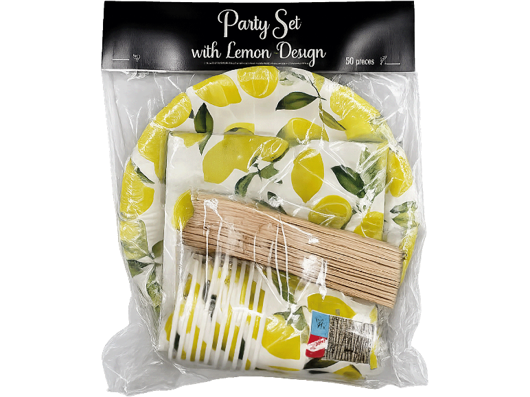 Partyset med citronmotiv -50 delar