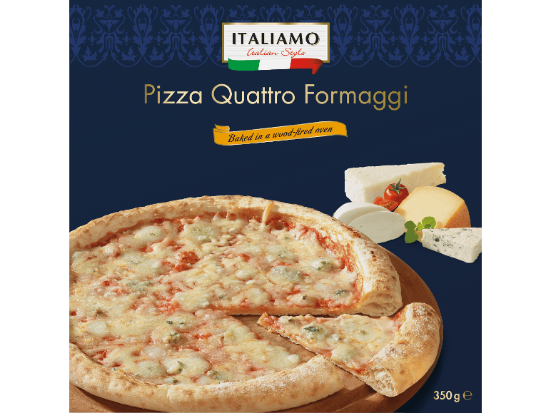 Italiamo Pizza Quattro Formaggi, stenugnsbakad, 350g