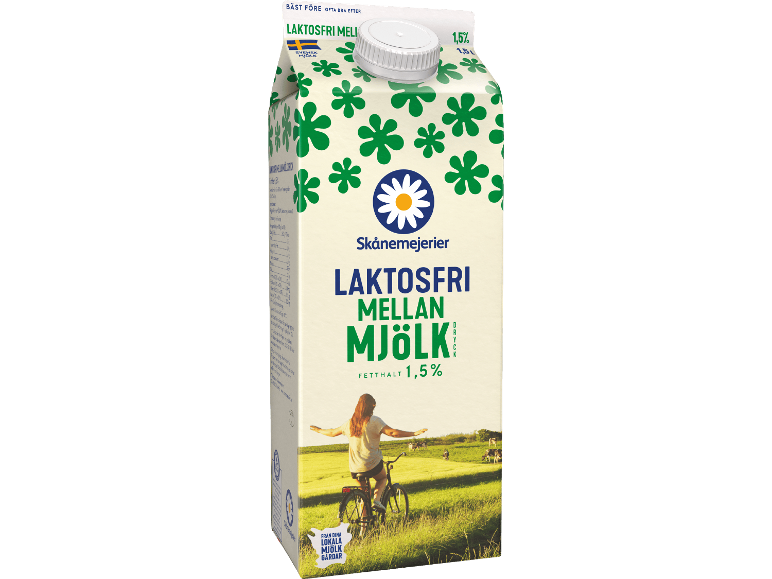 Skånemejerier laktosfri mellanmjölksdryck 1,5%