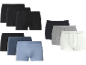 Herrboxershorts i svart, grått, blått och vitt.