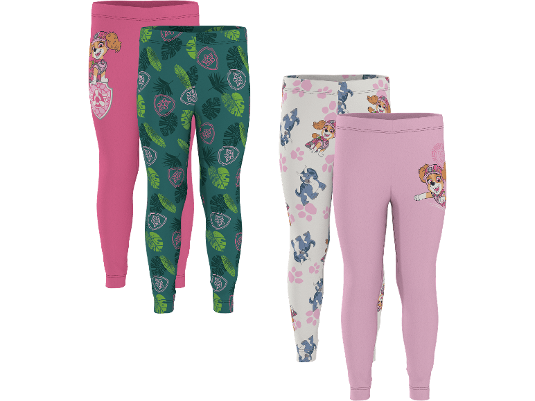Lupilu leggings för flickor i 4-pack med Paw Patrol-motiv