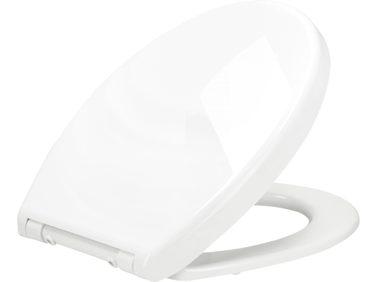 Vit Livarno WC-Sitz Thermoplast Good KAT toalettsits, med lock och sits.