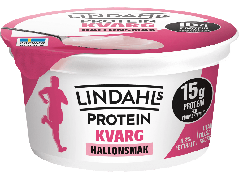 Proteinkvarg med hallonsmak, 150 g