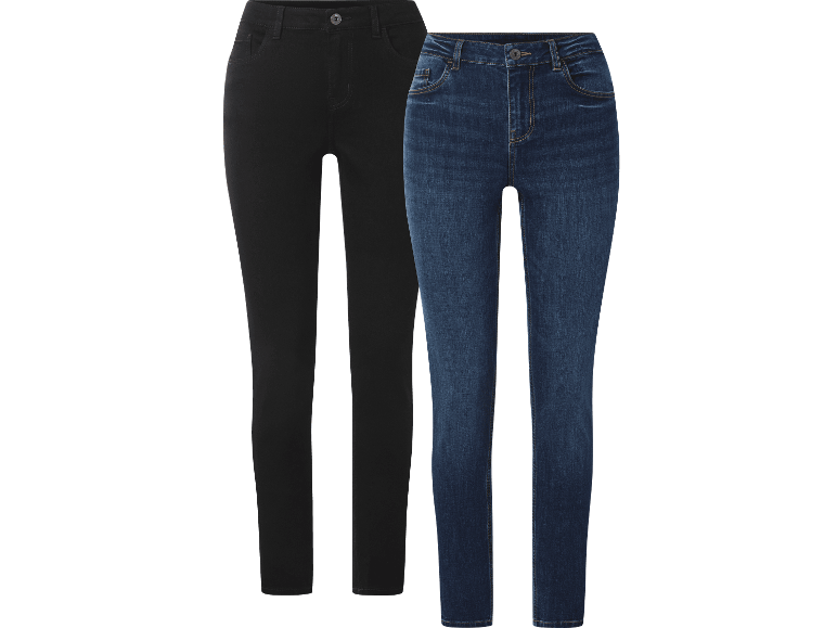 Esmara skinny fit-jeans för damer i svart och blått