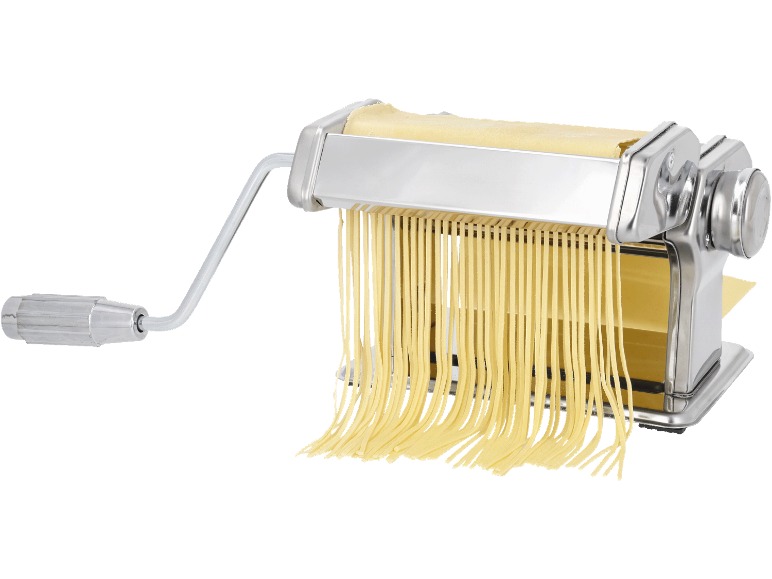 Handvevad pastamaskin med färskskuren pasta