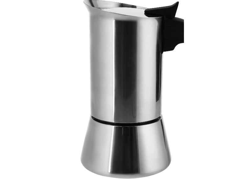 Silvercrest espressobryggare i rostfritt stål.