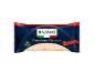 Förpackad provolone piccante ost, 300g, med 'Spicy' etikett och italienska flaggfärger