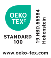 Standard 100-certifikat med nummer 19.HBD.66584 Hohenstein