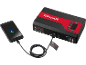 Bärbar starthjälp och powerbank som laddar en smartphone, med 'ULTIMATE SPEED' märkning.