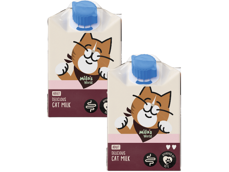 Mila's World kattmjölk för vuxna katter i tvåpack.