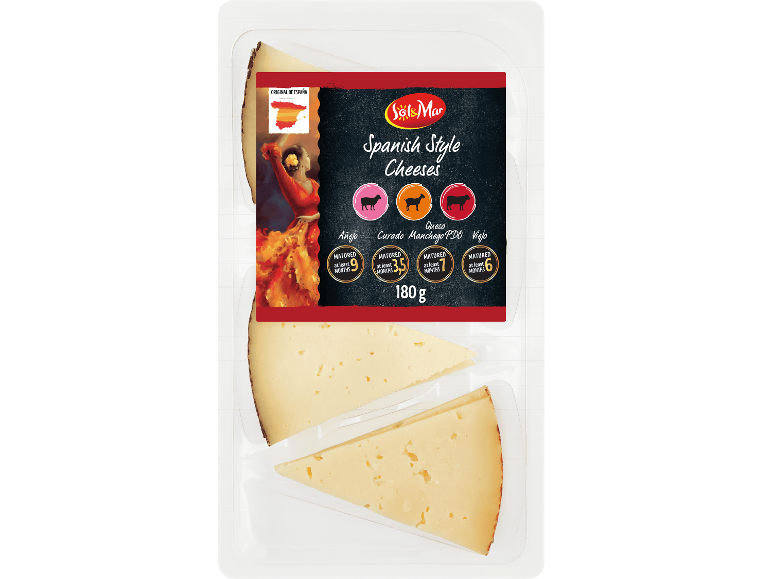 Sol & Mar spanskt osturval, 180 g.