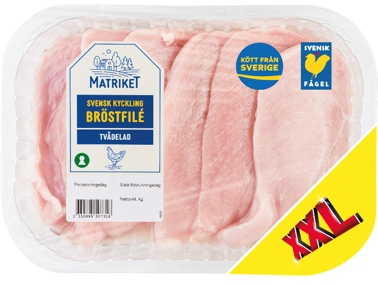Tvådelad kycklingbröstfilé