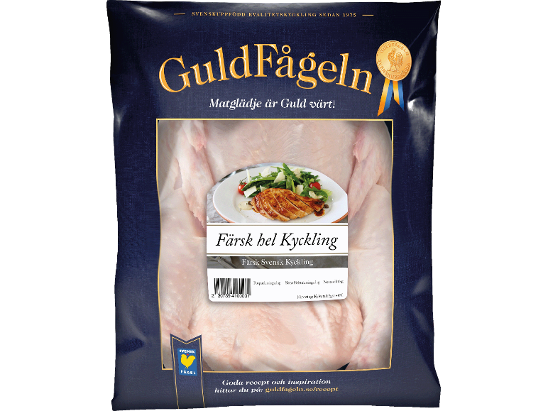 Färsk hel kyckling