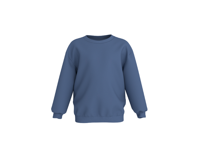 Blå långärmad sweatshirt med rund hals